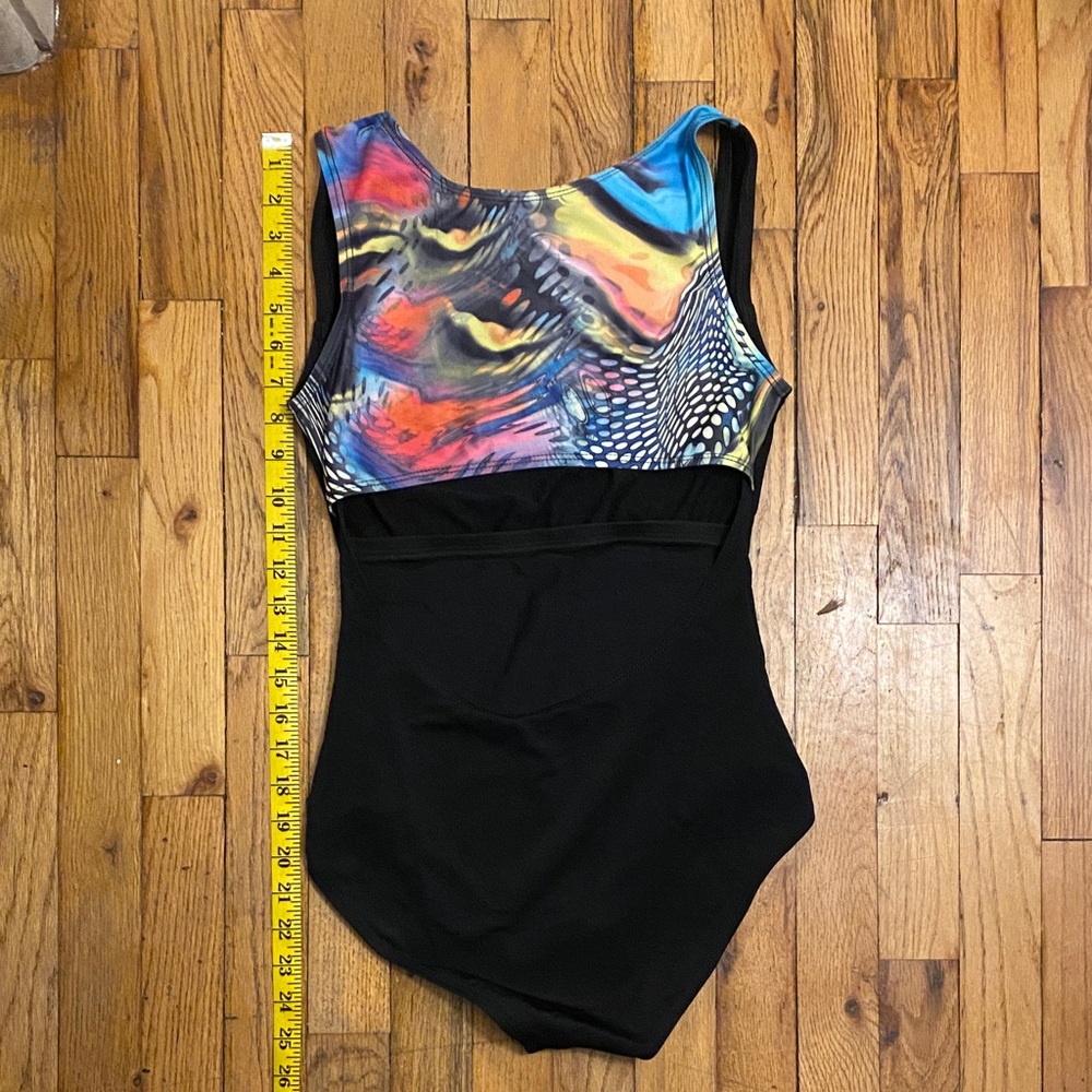 Natalie Dancewear Multicolor and Black One Piece Swimsuit